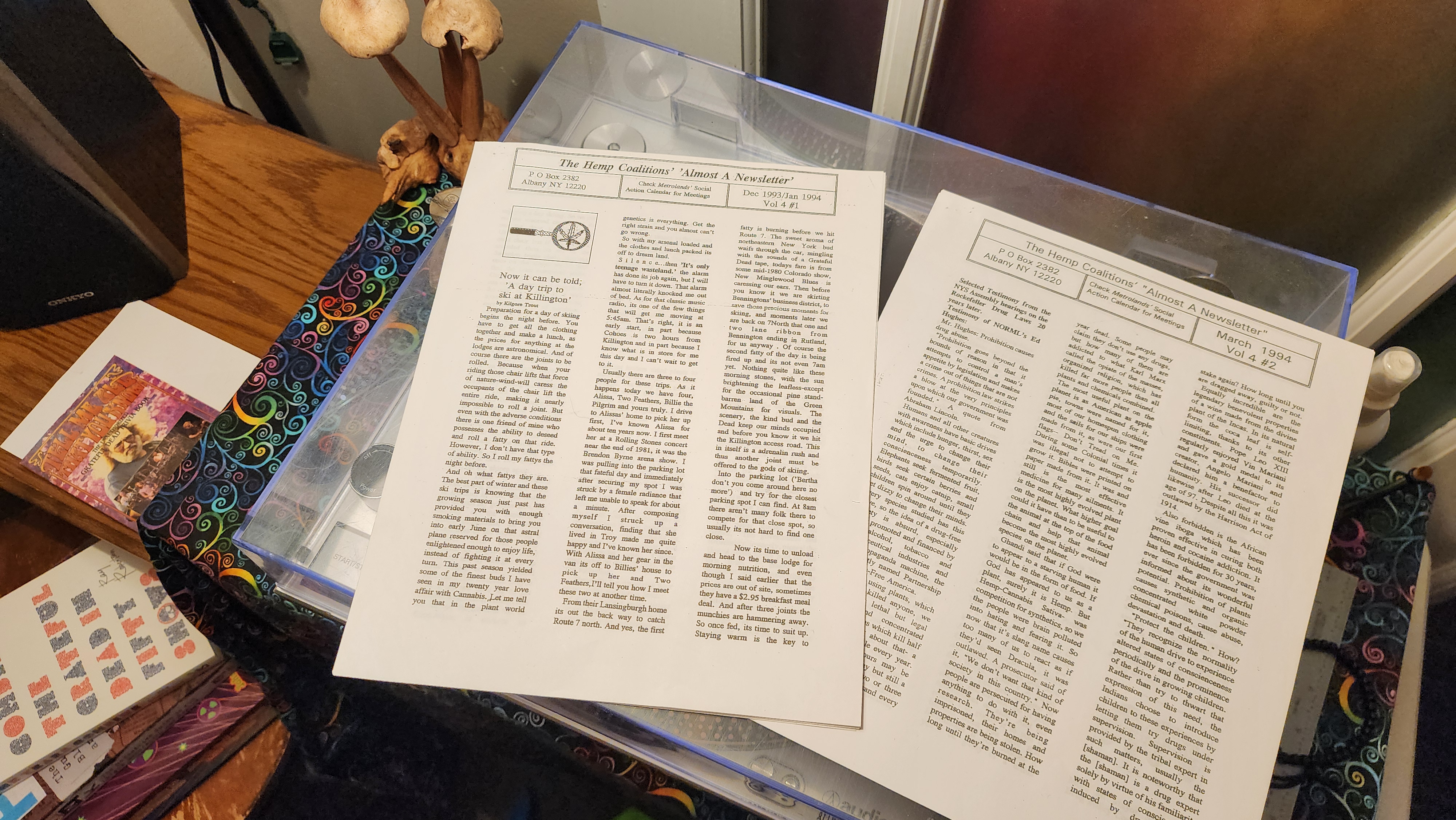 Volume 4 issues 1 and 2 on a hippy dippy turn table, maaan